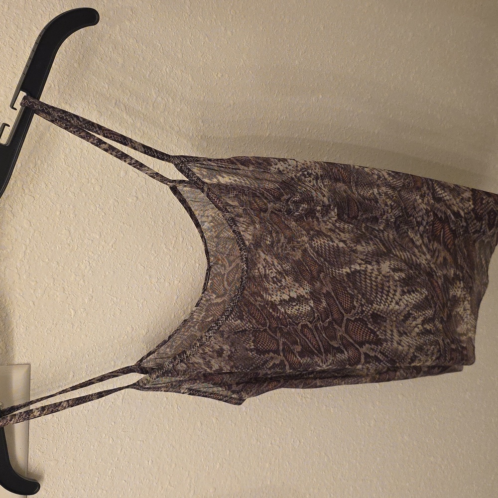 New Free People - We the Free sheer snake print top M/L